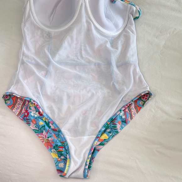 Boden Rhodes Cup Size Swimsuit Floral Multicolor Women's One Piece Swimsuit - Picture 7 of 8